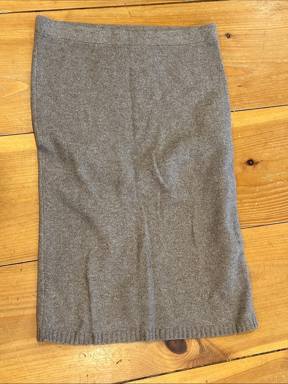 Eclectic Grandpa Gray Knit Pencil Skirt